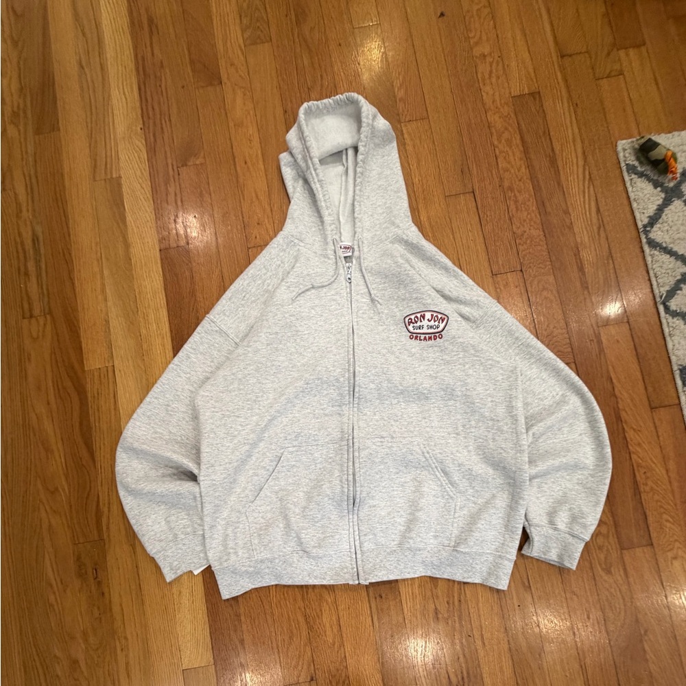 Ron Jon Gray Zip-Up Hoodie